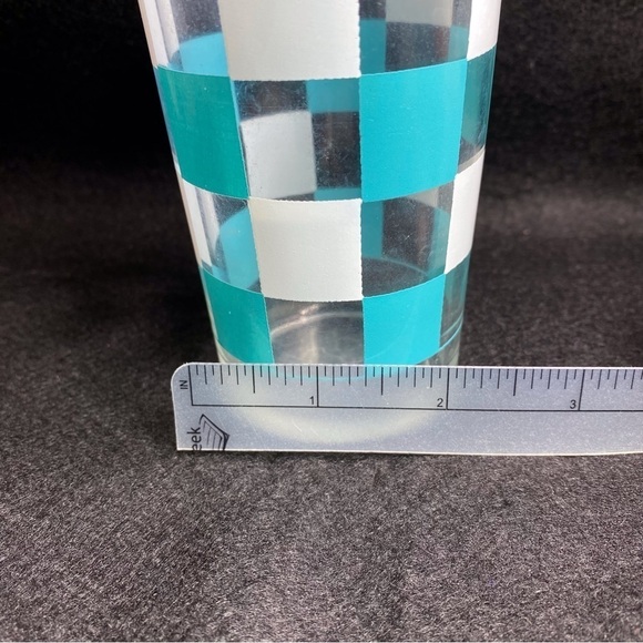 6for$20♥️Cool checkerboard Vintage glass. Just 1 available. - Picture 3 of 6
